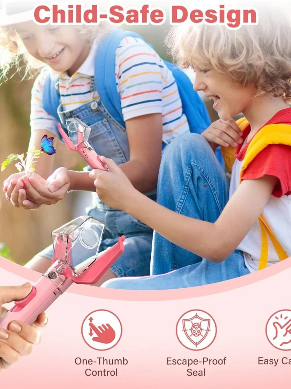 Kids Bug Catcher with 6X Magnifier – STEM Educational Insect Viewer for Outdoor